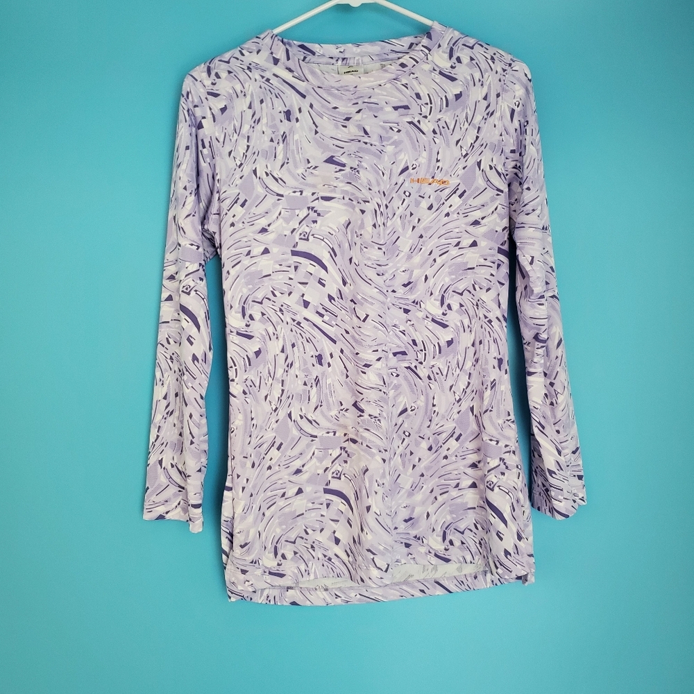 Head Top Size Medium Lavender Athletic Long Sleeve